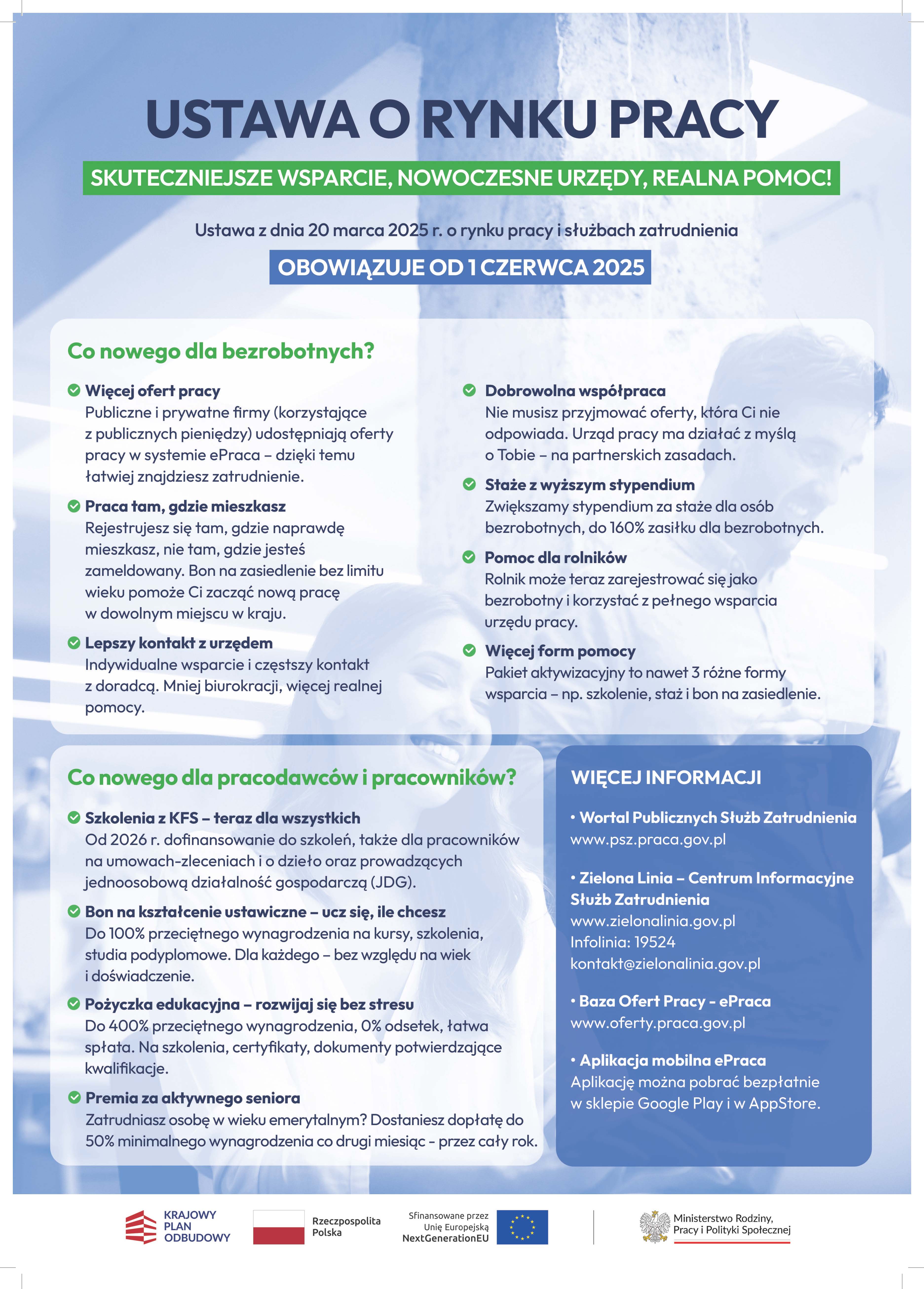 Zdjęcie artykułu Ustawa o rynku pracy. Skuteczniejsze wsparcie, nowoczesne urzędy, realna pomoc!