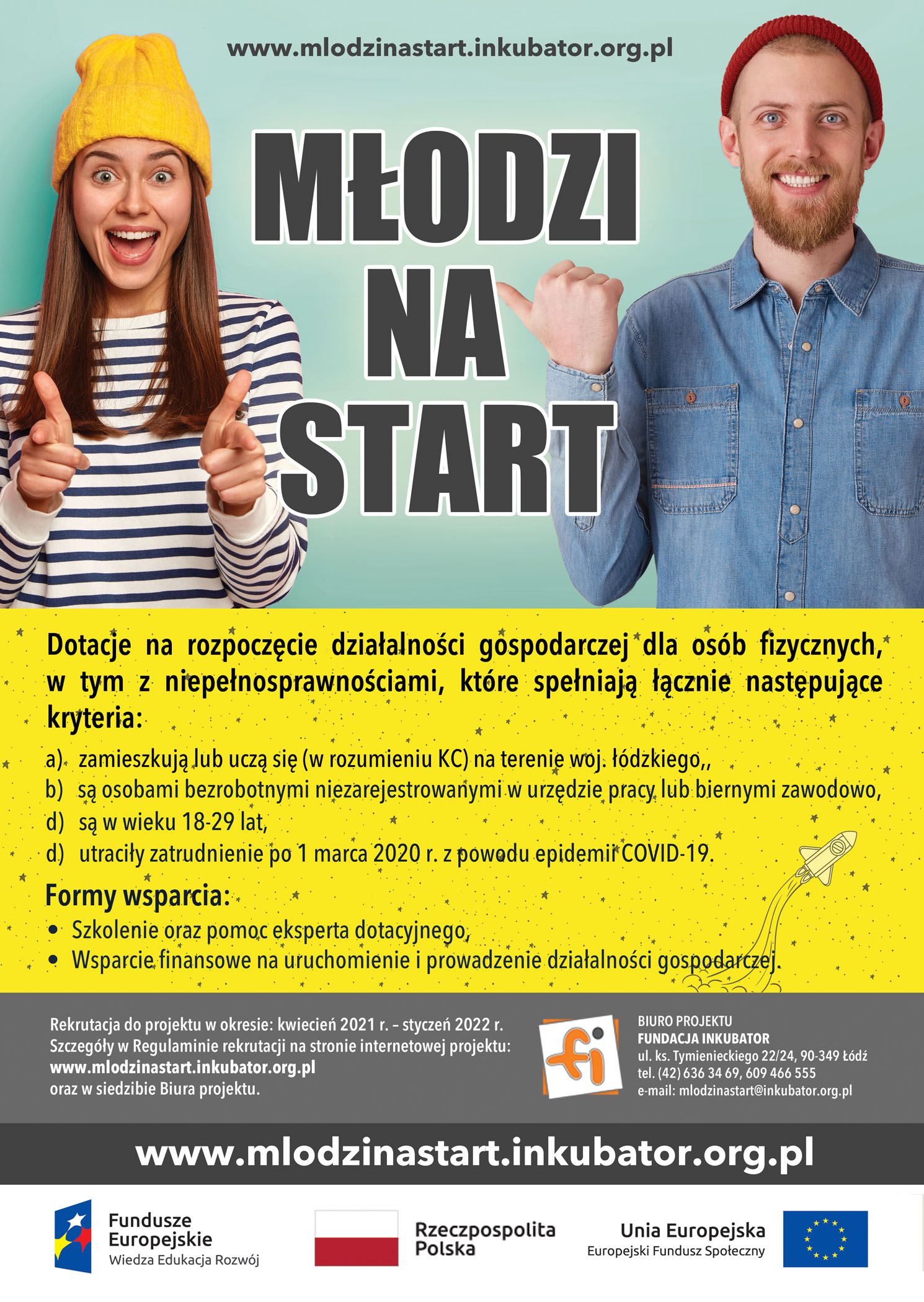 Młodzi na start plakat