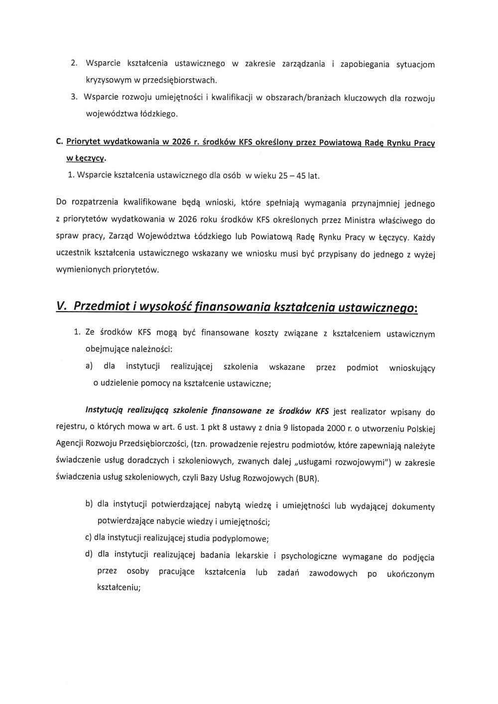 Ogłoszenie o naborze KFS