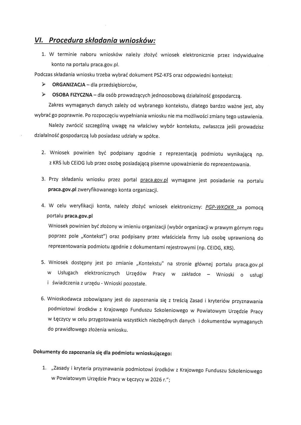 Ogłoszenie o naborze KFS