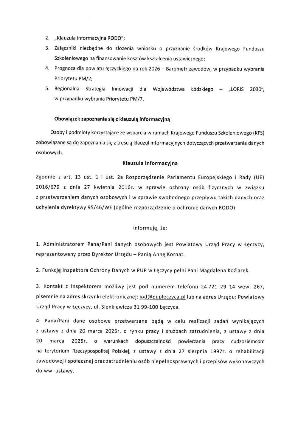 Ogłoszenie o naborze KFS