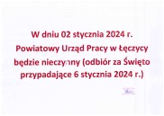 Obrazek dla: W dniu 02.01.2024 r. Powiatowy Urząd Pracy w Łęczycy będzie nieczynny!